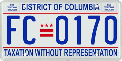 DC license plate FC0170