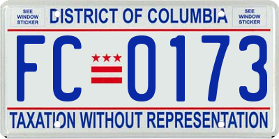 DC license plate FC0173