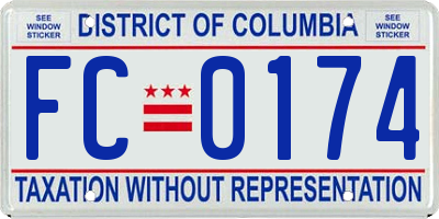 DC license plate FC0174