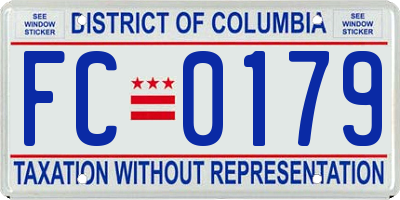 DC license plate FC0179