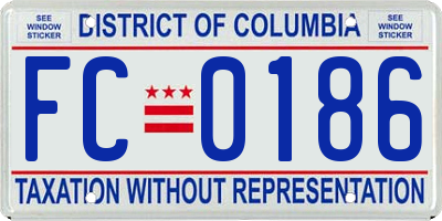 DC license plate FC0186