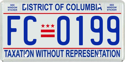 DC license plate FC0199