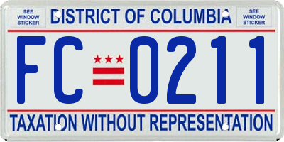 DC license plate FC0211