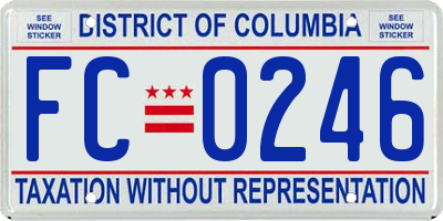 DC license plate FC0246