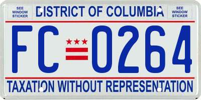 DC license plate FC0264