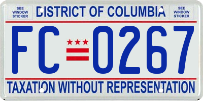 DC license plate FC0267