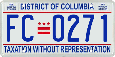 DC license plate FC0271