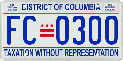 DC license plate FC0300