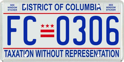 DC license plate FC0306