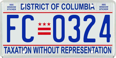 DC license plate FC0324