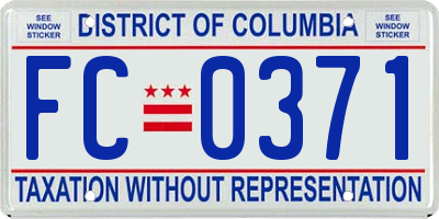 DC license plate FC0371