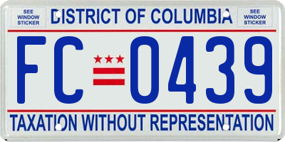 DC license plate FC0439