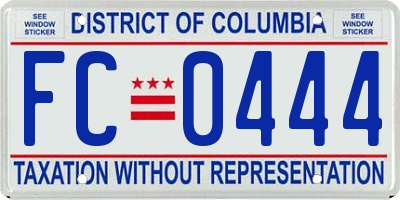 DC license plate FC0444