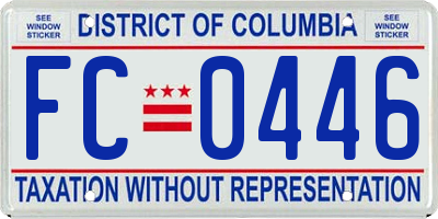 DC license plate FC0446