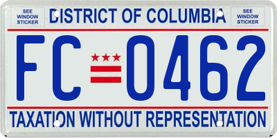 DC license plate FC0462