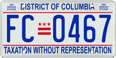 DC license plate FC0467