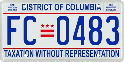 DC license plate FC0483