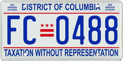 DC license plate FC0488