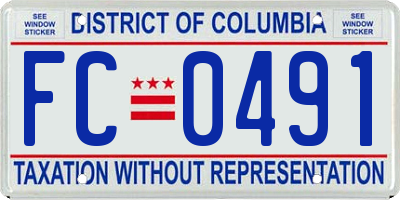 DC license plate FC0491