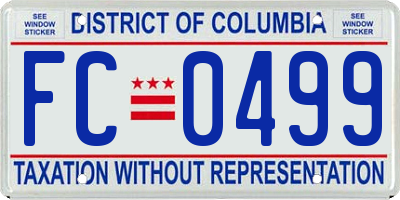 DC license plate FC0499