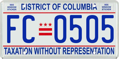 DC license plate FC0505