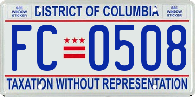 DC license plate FC0508