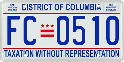 DC license plate FC0510