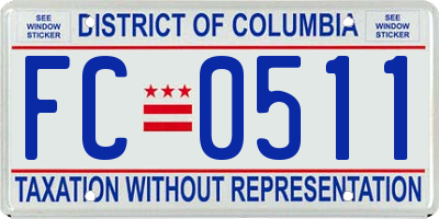 DC license plate FC0511