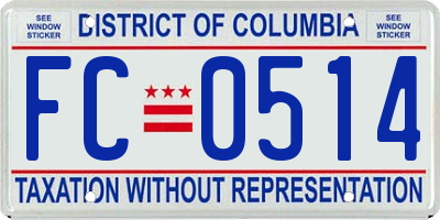 DC license plate FC0514