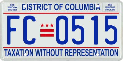 DC license plate FC0515