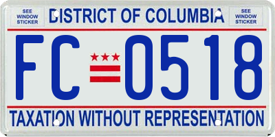 DC license plate FC0518