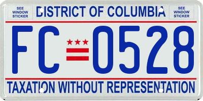 DC license plate FC0528