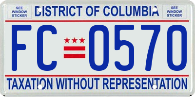 DC license plate FC0570