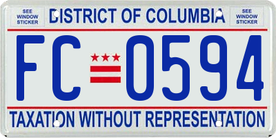 DC license plate FC0594