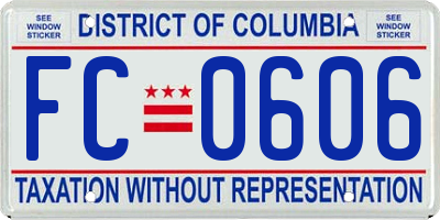 DC license plate FC0606