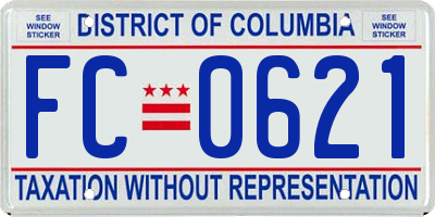 DC license plate FC0621