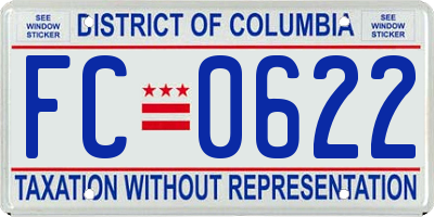 DC license plate FC0622