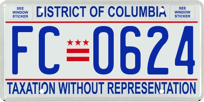 DC license plate FC0624