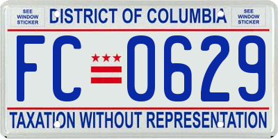 DC license plate FC0629