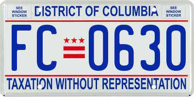 DC license plate FC0630