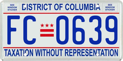 DC license plate FC0639