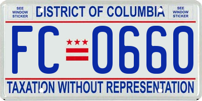 DC license plate FC0660