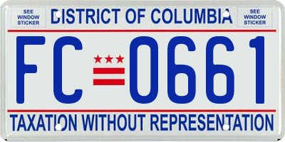 DC license plate FC0661