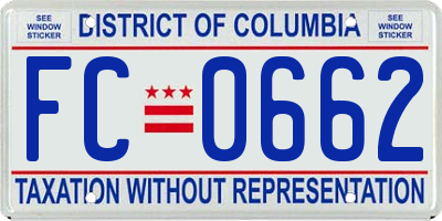 DC license plate FC0662