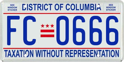 DC license plate FC0666