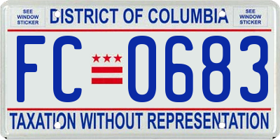 DC license plate FC0683