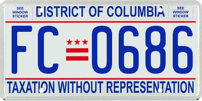 DC license plate FC0686