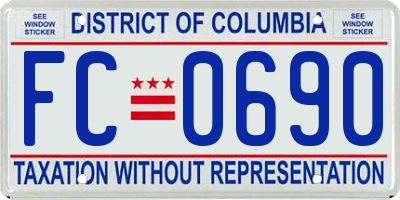 DC license plate FC0690