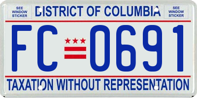 DC license plate FC0691