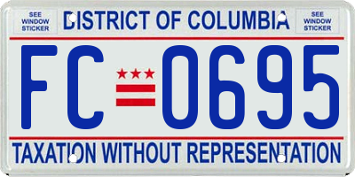 DC license plate FC0695